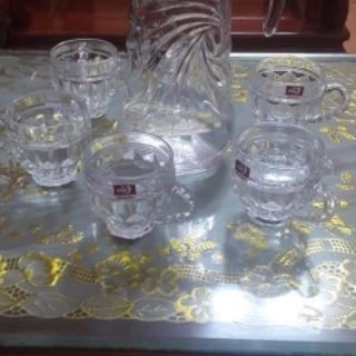 BỘ BÌNH + 6 CỐC THUỶ TINH PHA LÊ