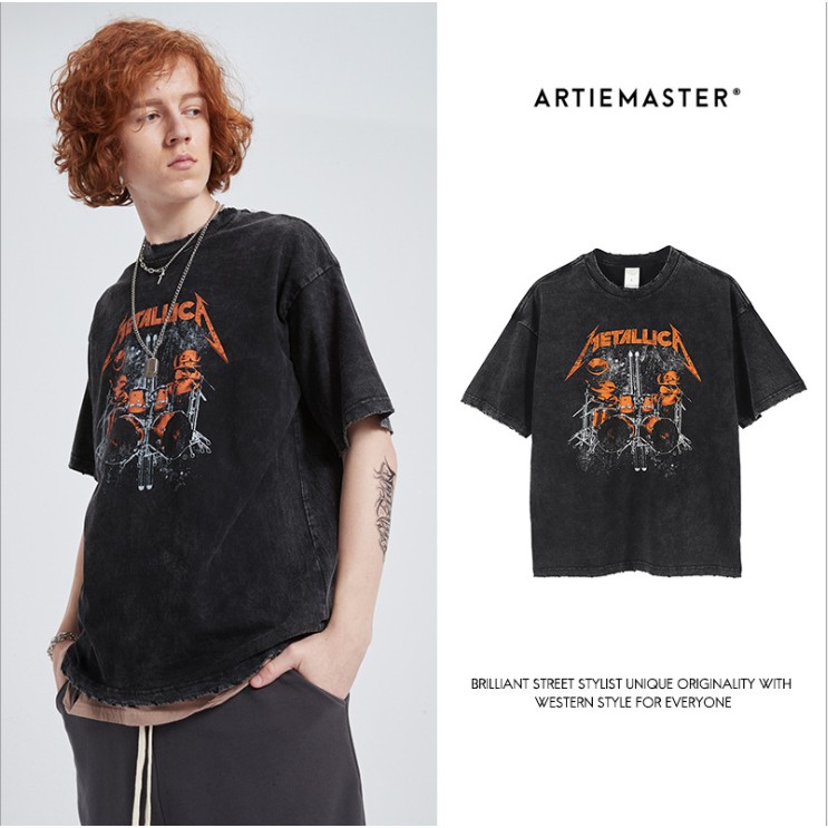 Áo Thun Nam đường phố Vintage Metallica Oversize Nội Địa Cao Cấp(TSLC01) | BigBuy360 - bigbuy360.vn