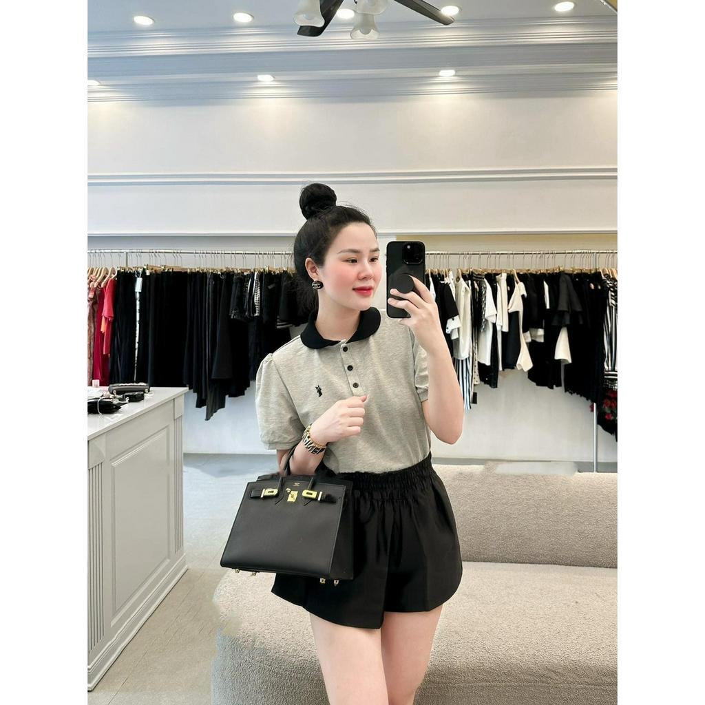 Áo polo cổ sen
