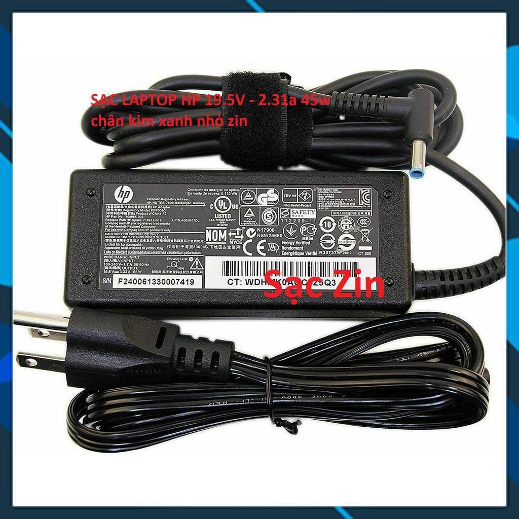 ⚡️[Sạc zin] SẠC LAPTOP HP 19.5V - 2.31a 45w chân kim xanh nhỏ