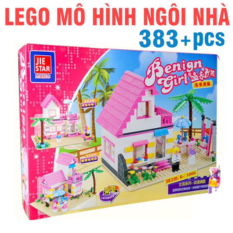 Đồ chơi lắp ghép lego mô hình ngôi nhà gồm 383 chi tiết cho trẻ em