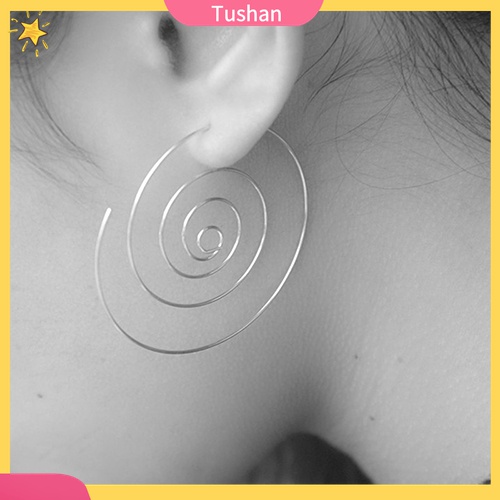 Bông Tai Mạ Vàng / Bạc Hình Xoắn Ốc Cho Nữ