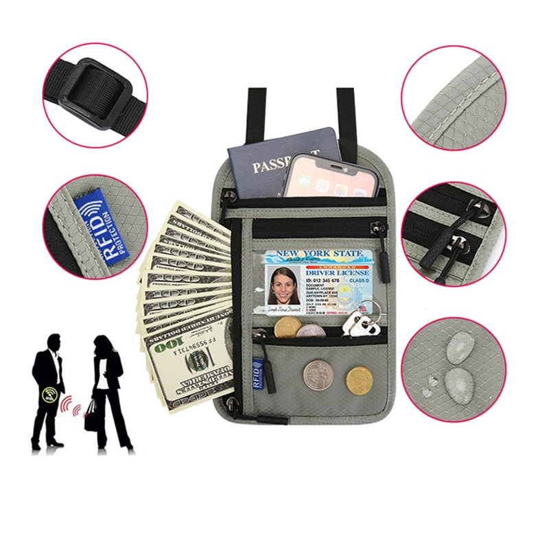 Ví Đựng Điện Thoại / Thẻ / Chìa Khóa Đeo Cổ Tiện Dụng Cho Nam Và Nữ