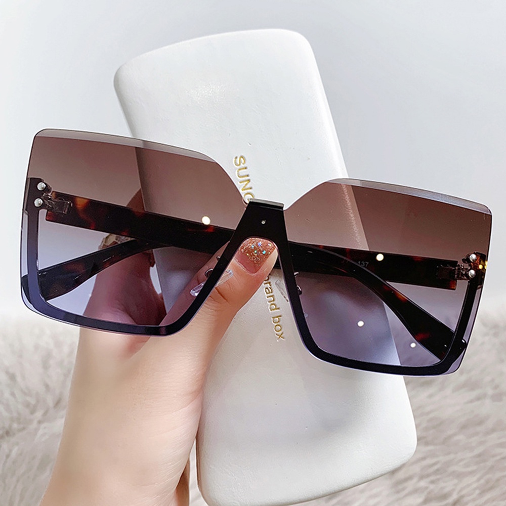 Kính Mát Vuông Nửa Gọng Chống Tia UV400 Thời Trang Đi Biển Mùa Hè Mới 2022 Cho Nam Và Nữ