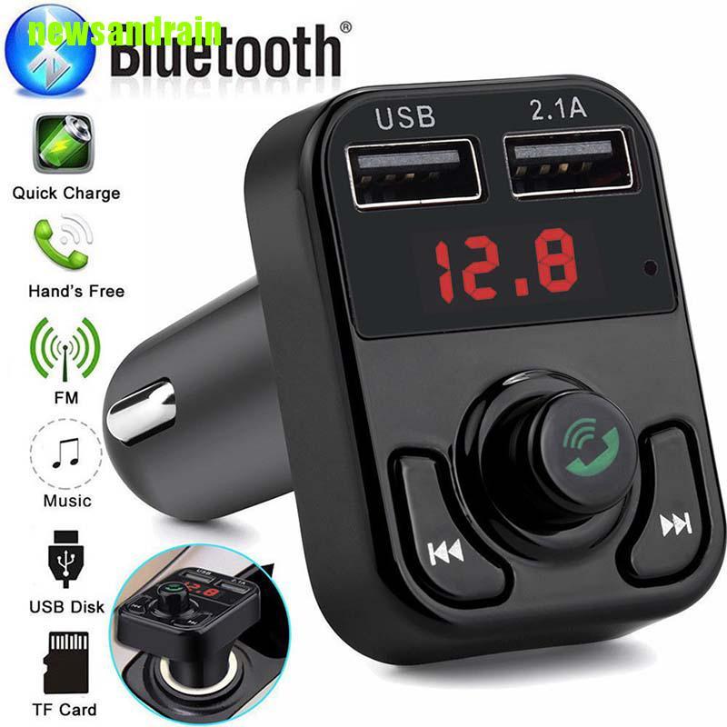 Máy Nghe Nhạc Mp3 Bluetooth Không Dây Tích Hợp Đài Fm Có Cổng Sạc Usb Tf Cho Xe Hơi