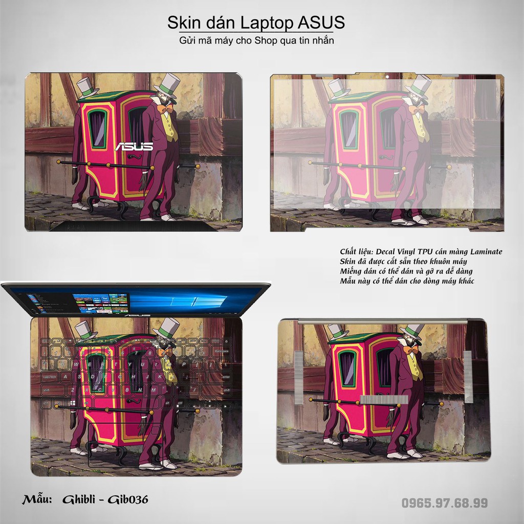 Skin dán Laptop Asus in hình Ghibli movies (inbox mã máy cho Shop)