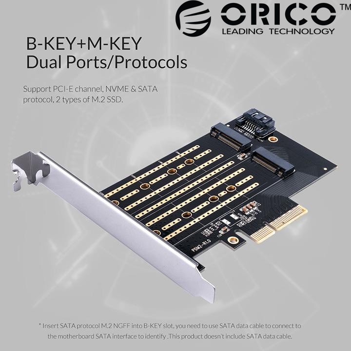 Adapter Orico PDM2 gắn SSD M.2 NVMe và SATA cho máy tính bàn | WebRaoVat - webraovat.net.vn