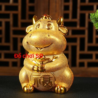 Ống heo - hình con trâu vàng