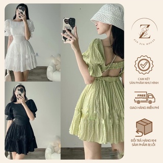 Váy đầm hở lưng thắt eo Đầm hở lưng sexy cách điệu dự tiệc M4