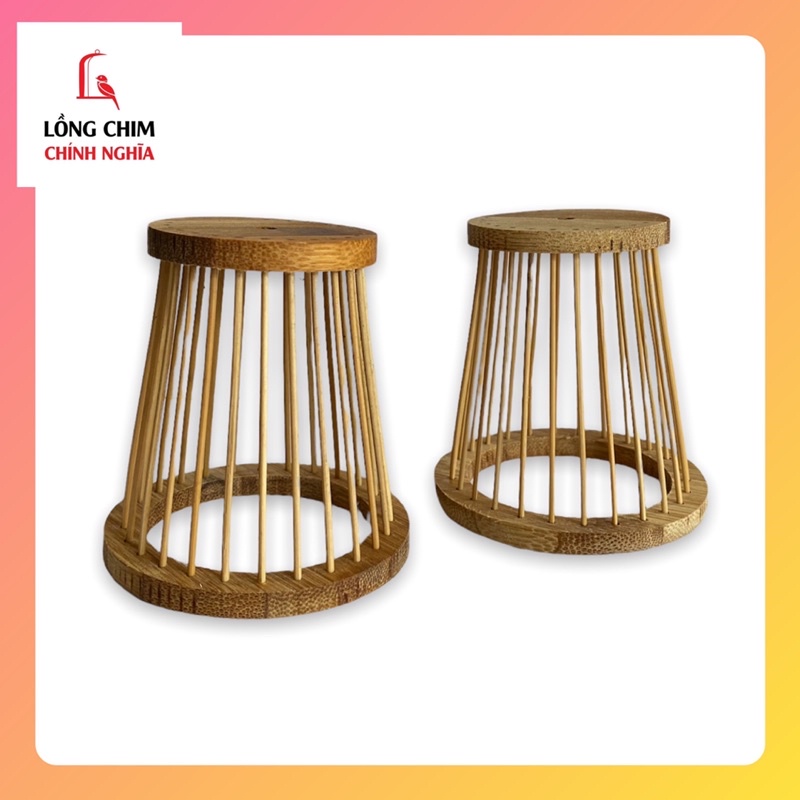 Phụ kiện chống ngoái, chống lộn chim chào mào bằng tre - PK lồng chim cao cấp