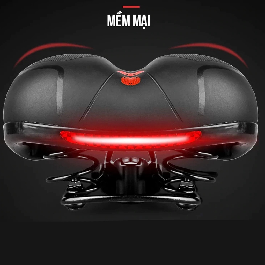 Yên xe đạp thể thao đàn hồi, mềm dày, thoáng khí giúp êm mông (bản nâng cấp) chống trượt - chính hãng miDoctor