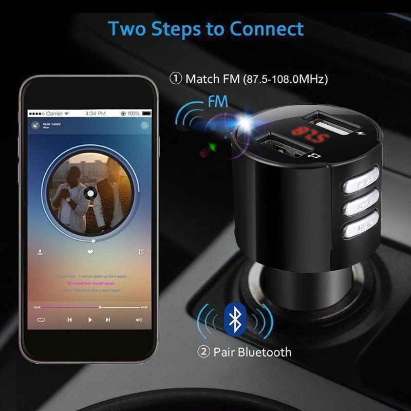 Thiết Bị Phát Sóng Fm Bluetooth 4.2 3.1a Cho Xe Hơi