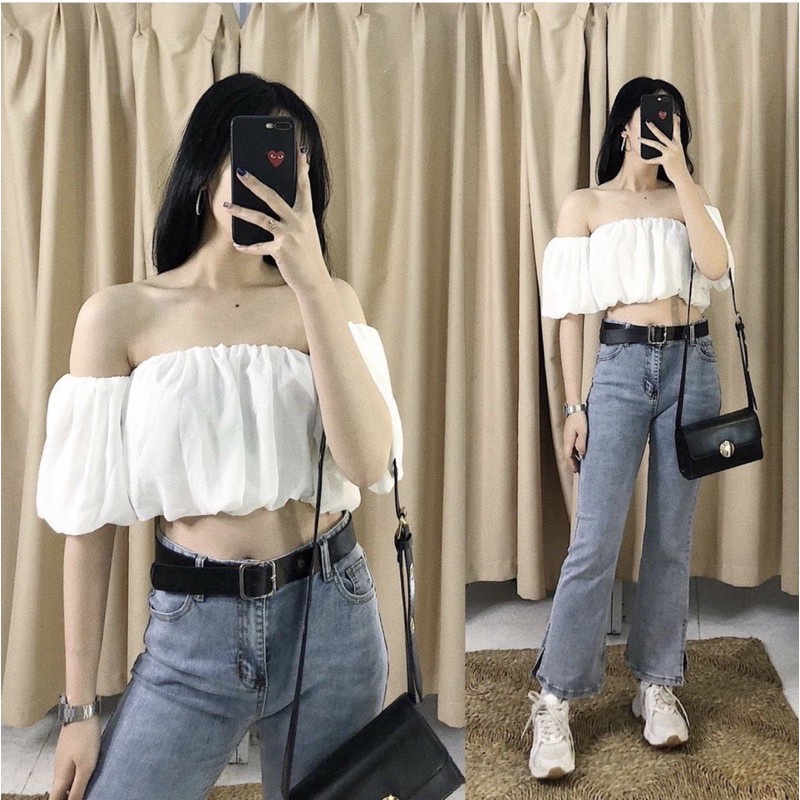 ÁO CROPTOP BÍ BẸT VAI