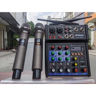 Mixer G4 kèm 2 mic không dây