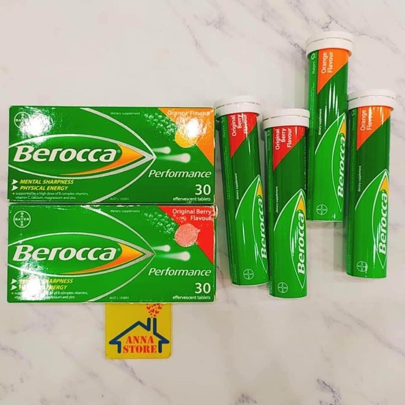 Viên sủi Berocca vị cam và berry Úc