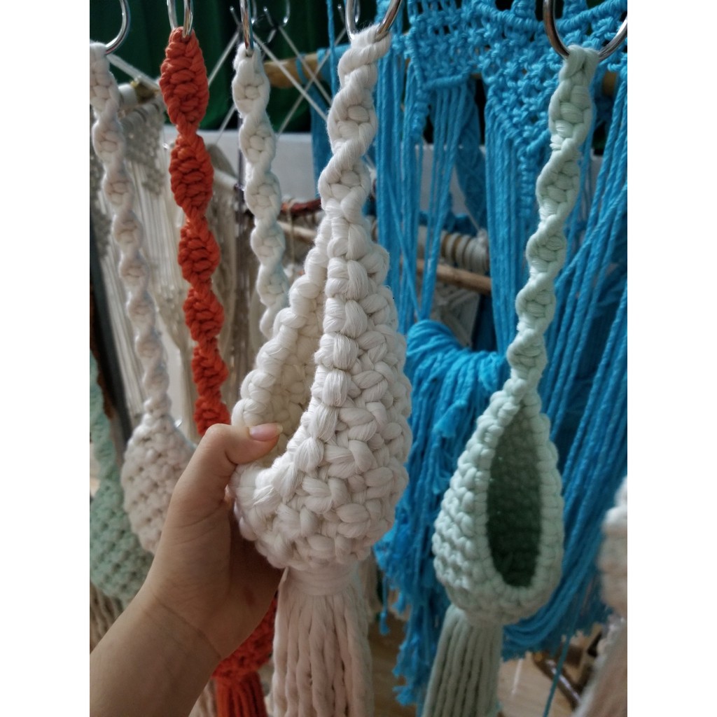 [Mua 2 tặng 1] Macrame Treo Chậu Cây, Dây Đan Treo Cây, Giỏ Treo Cây Handmade,Trang Trí Nhà Cửa, Coffee, Studio