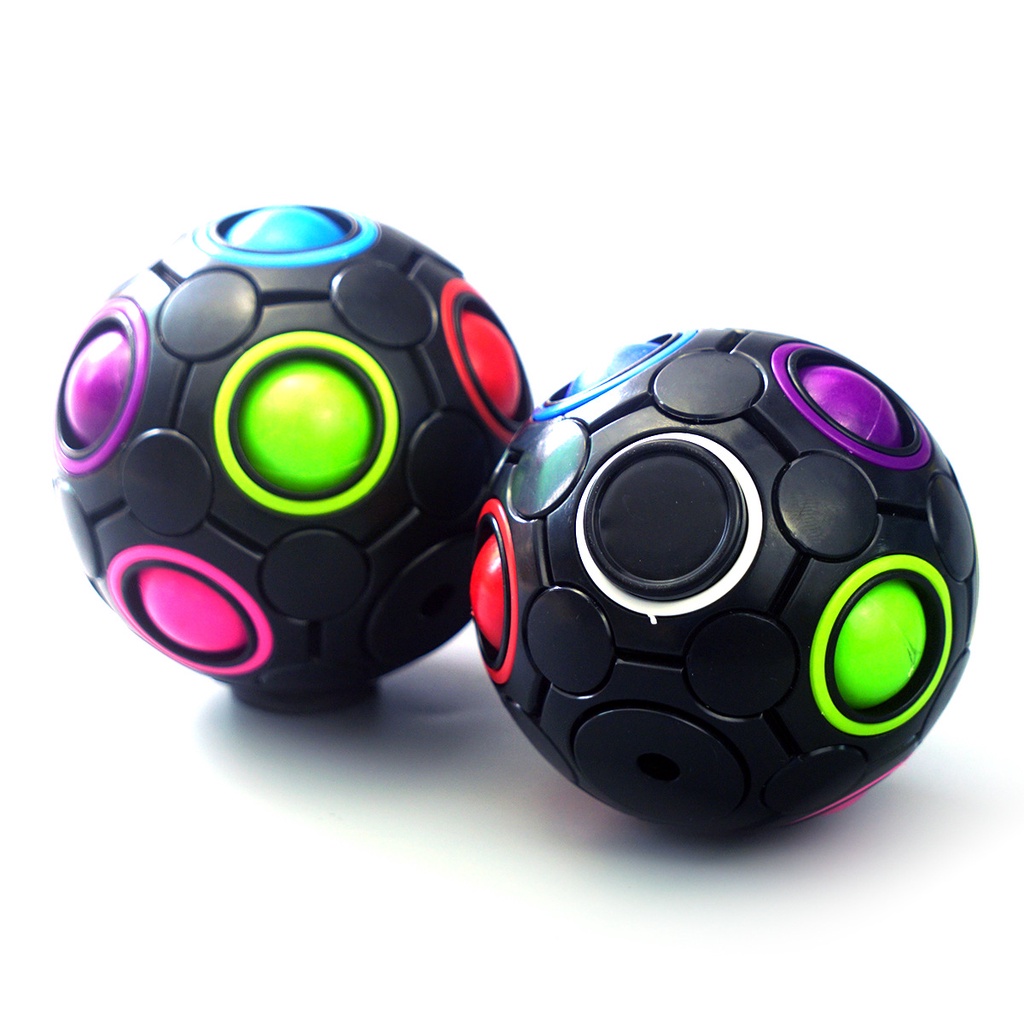 Rubik Biến Thể Magic Ball Rotating Bearing Rainbow Ball Brain Power Finger Football - Đồ Chơi trẻ em