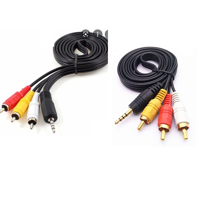 Dây 3.5 Ra 3 Đầu AV Hoa Sen 1.5met Dây Kết Nối TiviBox Với Tivi