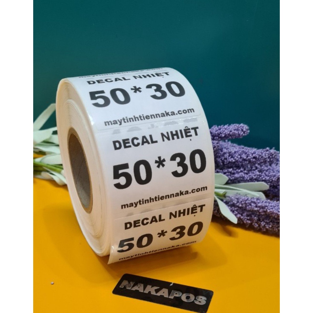 TEM trà sữa 50x30 - Tem nhiệt in tem nhãn, in mã vạch, in tem phụ 50x30mm