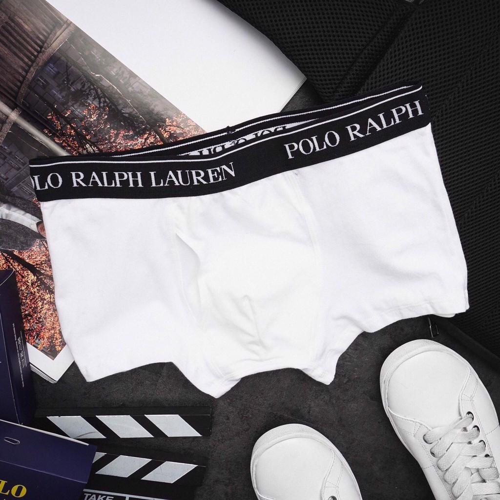 Hộp 3 Quần lót nam DÁNG SỊP ĐÙI BOXER cotton co giãn 4 chiều POLO Rauph Lauren có cửa túi trước