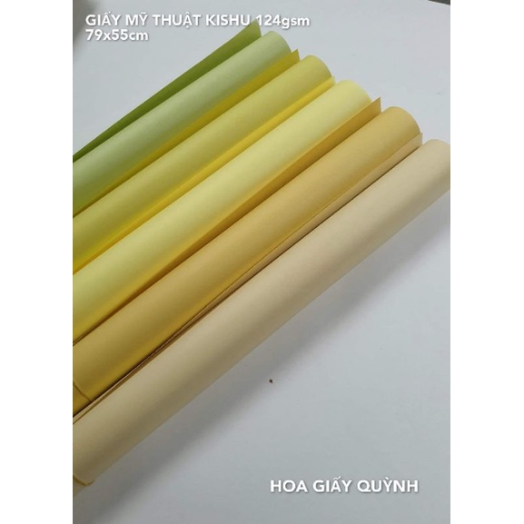 GIẤY MỸ THUẬT KISHU-124gsm- 79x55cm