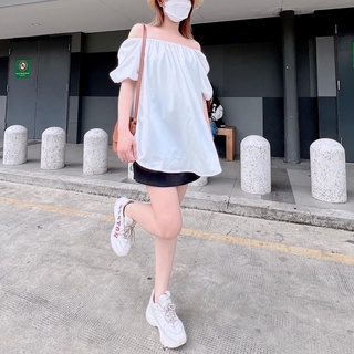 Áo Sơmi BabyDoll Thiết Kế - 2 Trong 1: Mặc BabyDoll & Trễ Vai