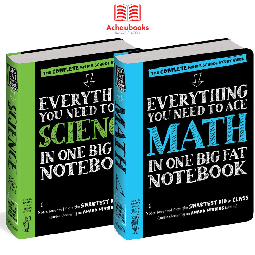 Sách Everything You Need To Ace Math and Sciecne, sổ tay toán và khoa học - Á Châu Books ( lớp 4 - lớp 9 )