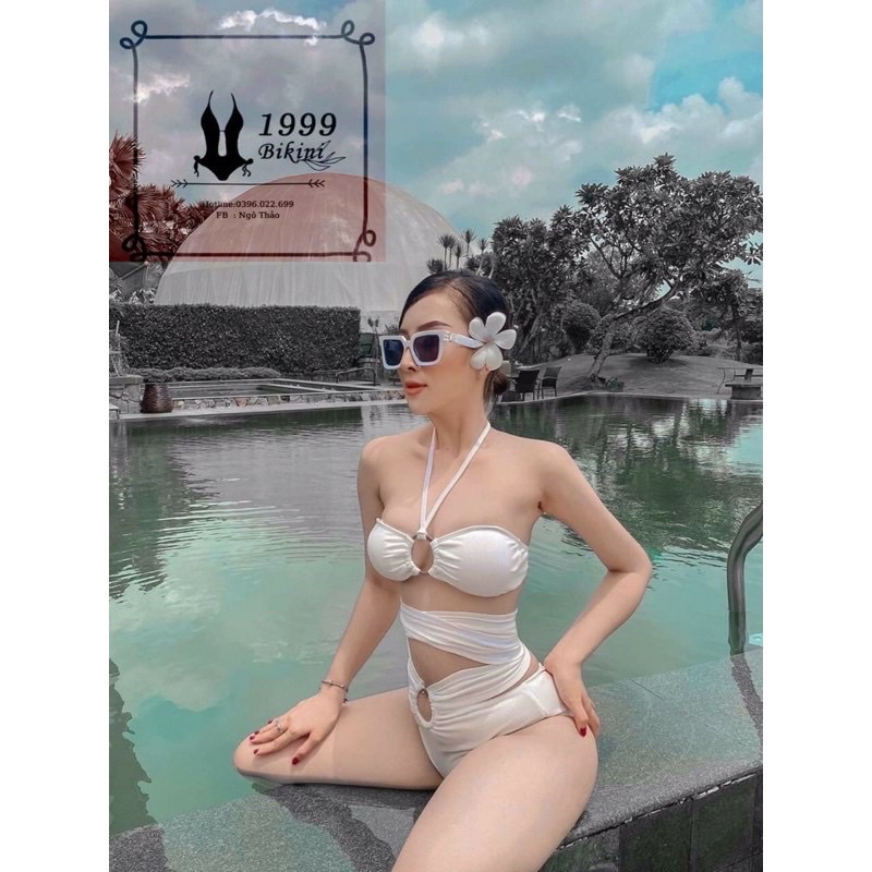 BiKiNi  đồ bơi đi biển phối 2  khoen sang chảnh