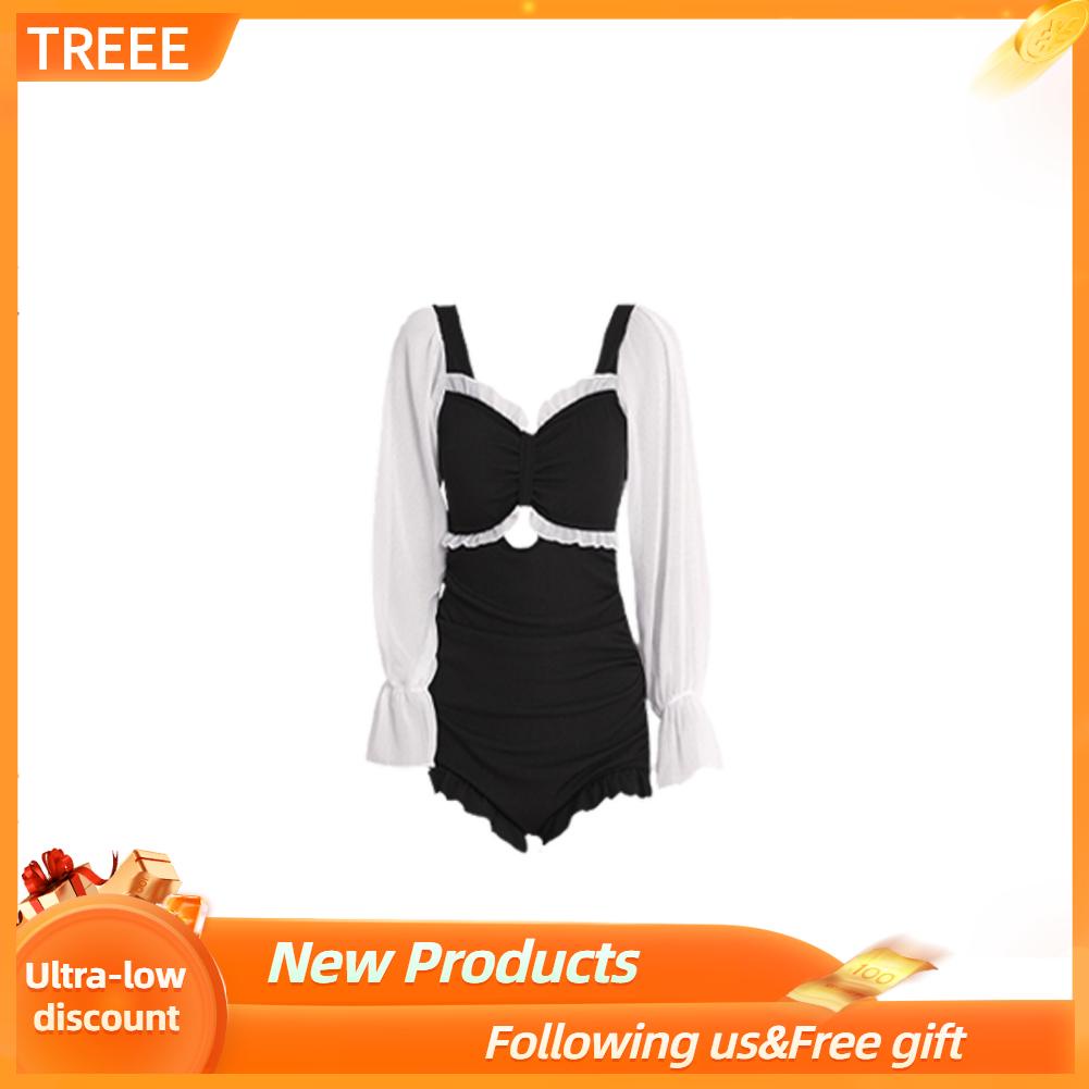 Treee One Piece Swimsuit Long Sleeve Conservative Bathing Suit Fairy for Woman thumbnail