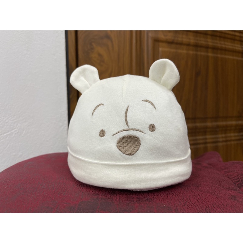 Set mũ sơ sinh hình gấu Pooh cho bé, chất vải cotton mềm mịn, kiểu dáng dễ thương, che thóp ấm cổ, bàn tay cho bé