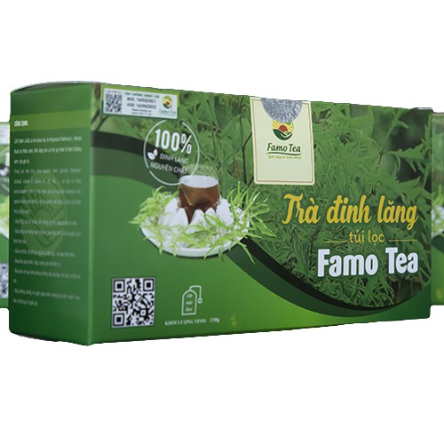 [CHÍNH HÃNG] Trà Đinh Lăng Famo Tea túi lọc- Hoạt huyết dưỡng não, hỗ trợ điều trị rồi loạn tiền đình, mất ngủ