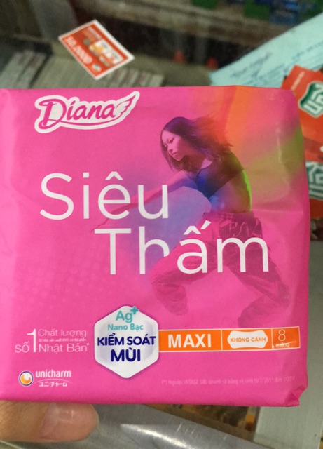 Băng Vệ Sinh Diana Siêu Thấm Dày Bịch 8 miếng