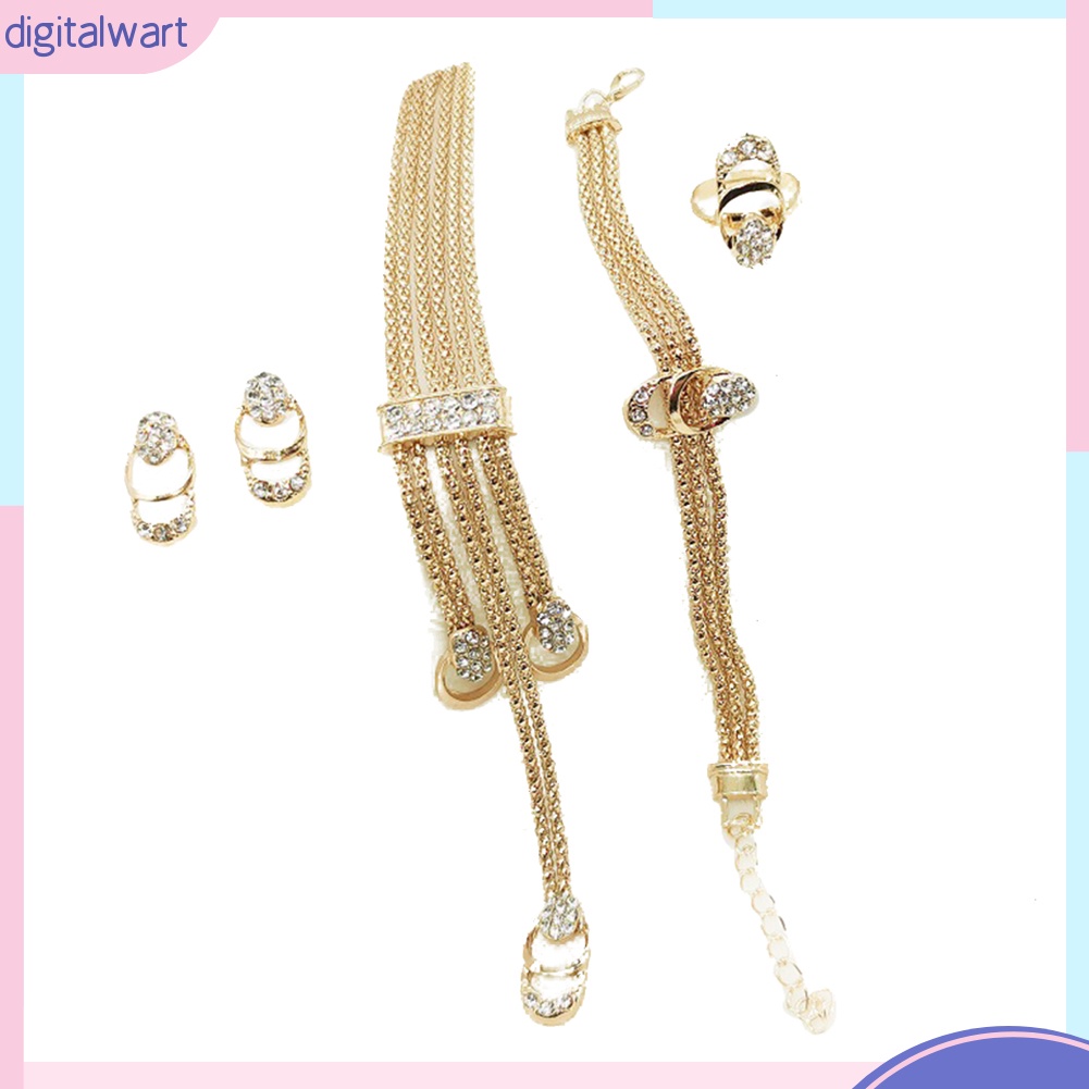 Set trang sức đính đá thời trang sang trọng cho nữ