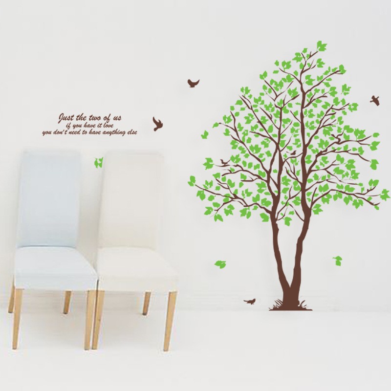 Decal dán tường Cây dán 6 kiểu - DCX005