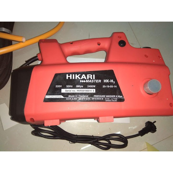 Máy rửa xe Hikari HK-H3, 2400W. hàng Madein Thái Lan, màu đỏ , dây đồng, Moden 2019