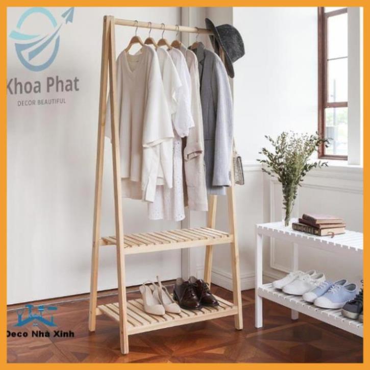 Kệ Treo Quần Áo Chữ A Khoa Phát, Giá Treo Quần Áo 2 Tầng Gỗ MDF Cao Cấp NX KHOA PHÁT CS4