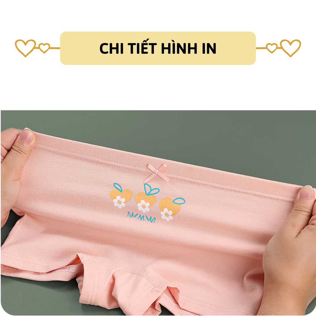 Set 3 quần lót bé gái 27kids Quần chip bé gái vải khử khuẩn công nghệ mới họa tiết dễ thương GSUW1