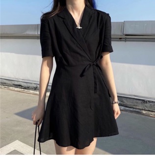 ĐẦM VEST ĐẮP CHÉO CỘT EO