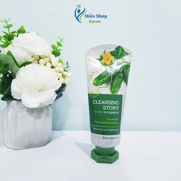 Sữa rửa mặt hàn quốc kwaillana cleansing story trà xanh, nhân sâm, dưa leo, lô hội, gạo nâu giúp sạch bã nhờn, tạo ẩm