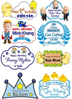 Bảng tên bé kèm chibi