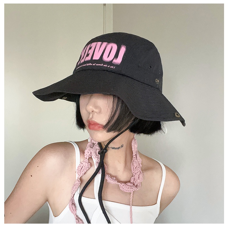 Nón Bucket Nhanh Khô In Chữ Thời Trang Mùa Hè Dành Cho Nữ
