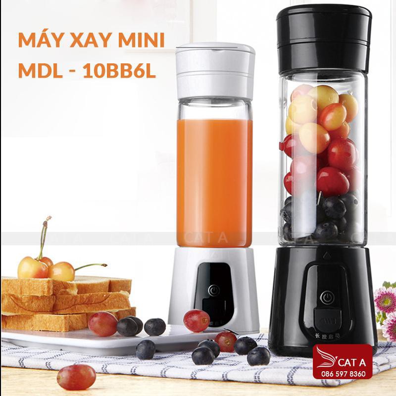 Máy xay sinh tố mini cầm tay 420ml Cát Á - MDL - 10BB6L - dây cắm sạc USB nhỏ gọn tiện dụng