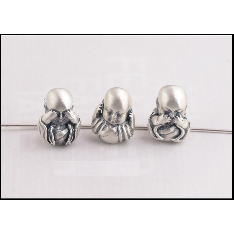 Charm phụ kiện Ba Không Bạc Thái