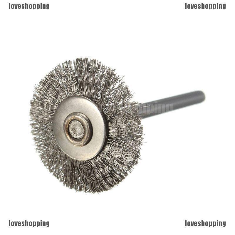 Set 10 Chổi Sợi Thép Không Gỉ 3mm Cho Máy Mài Dremel