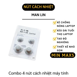 Chân Đế Laptop - Combo 4 Nút Tản Nhiệt Cho Máy Tính Xách Tay, Chống Trượt 4858 [MINMAXS]
