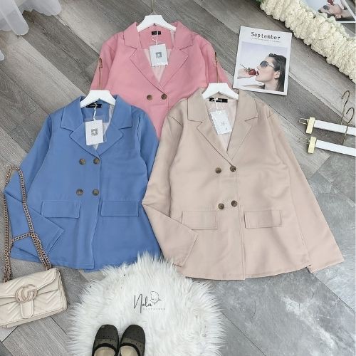 Áo khoác blazer 2 lớp 3 màu siêu dễ phối đồ phong cách Hàn Quốc | BigBuy360 - bigbuy360.vn