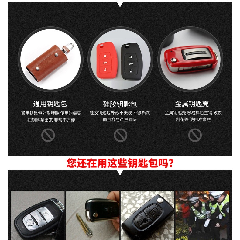 Bao Da Đựng Chìa Khóa Xe Hơi Peugeot Audi toyota honda mazda benz bmw Geely Land Rover Ford Ốp