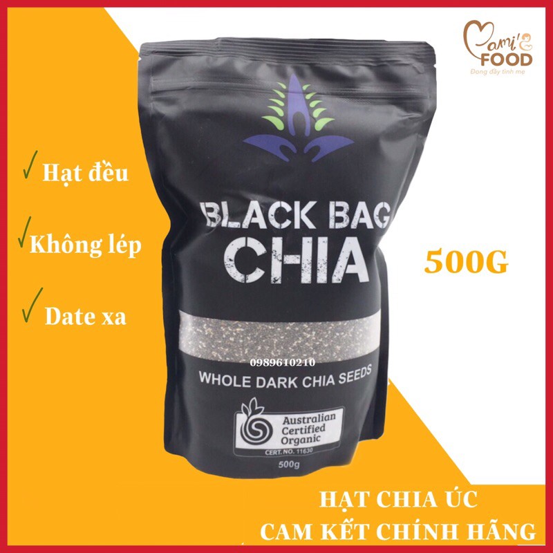 Hạt chia dinh dưỡng Black Bag 500g [ CHÍNH HÃNG ÚC] cao cấp, tốt cho sức khỏe....