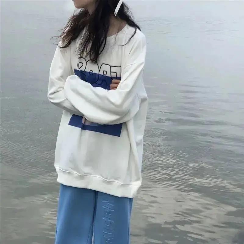 NRVP Áo Thun Nữ Dài Tay Cổ Tròn Thời Trang Hàn