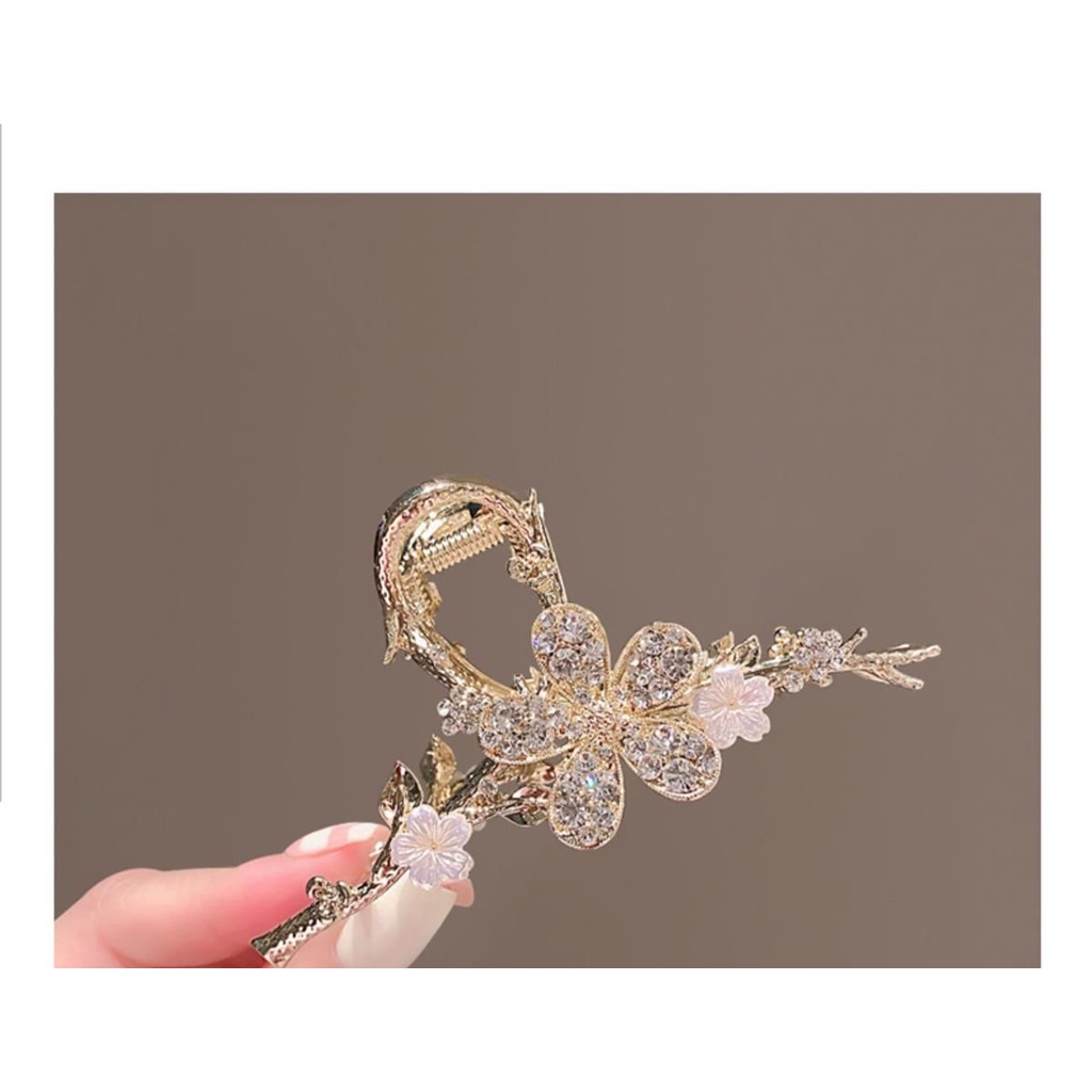 Kẹp Tóc Hình Cá Mập / Hoa Đào Cao Cấp Cỡ Lớn Thời Trang 2022 Cho Nữ